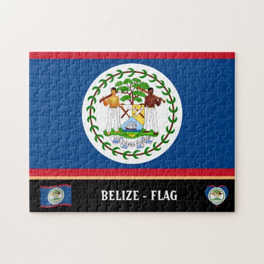 Belize Flag & Belize Country / Belize Puzzle (Horizontal)
