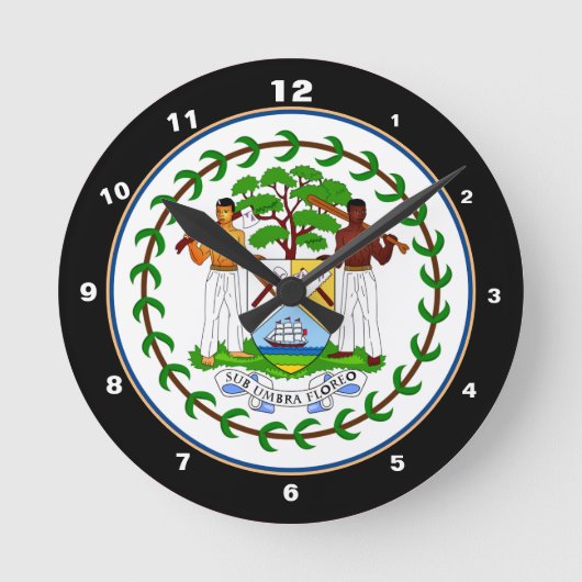 Belize Flag & Belize trendige Mode /Design Uhr (Vorderseite)