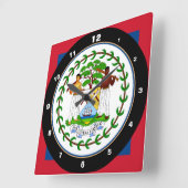 Belize Flag & Belize trendige Mode /Design Uhr (Winkel)