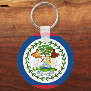 Belize Flag & Belize Urlaub, Patrioten/Sport Schlüsselanhänger