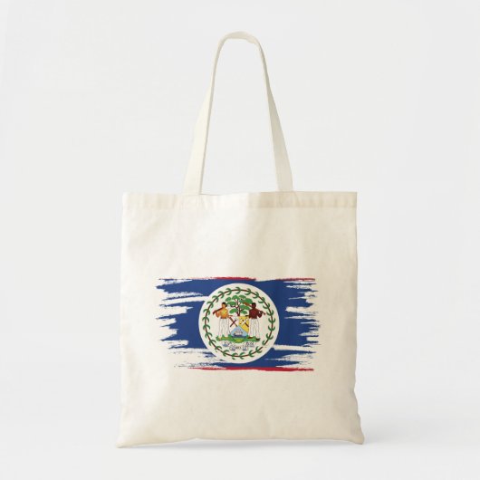 Belize Flag Brush Art Tragetasche (Vorne)