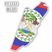 Belize Flag Charming Patriotic Aufkleber (Vorderseite)