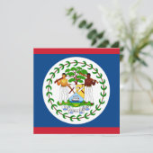 Belize Flag Einladung (Stehend Vorderseite)