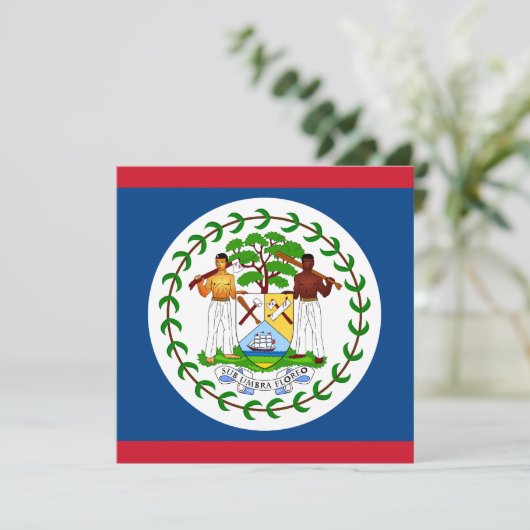 Belize Flag Einladung (Stehend Vorderseite)