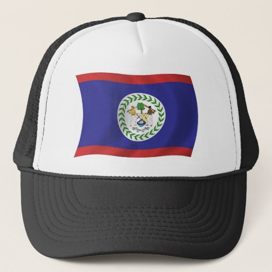 Belize Flag Hat Truckerkappe (Vorderseite)