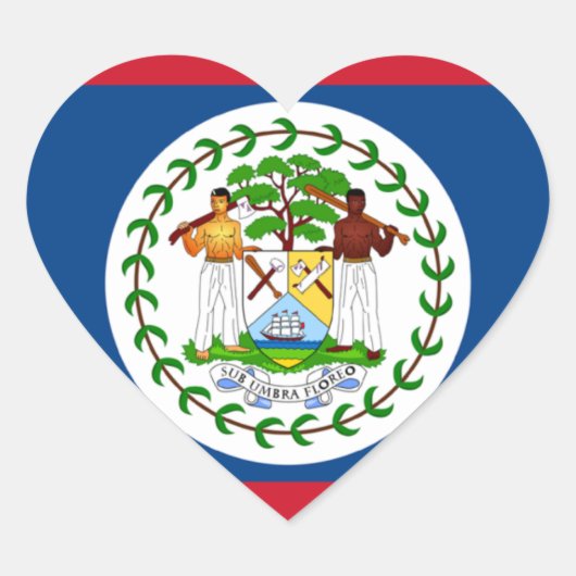 Belize Flag Heftsticker Herz-Aufkleber (Vorderseite)