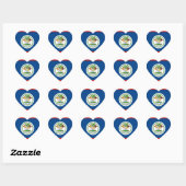 Belize Flag Heftsticker Herz-Aufkleber (Blatt)