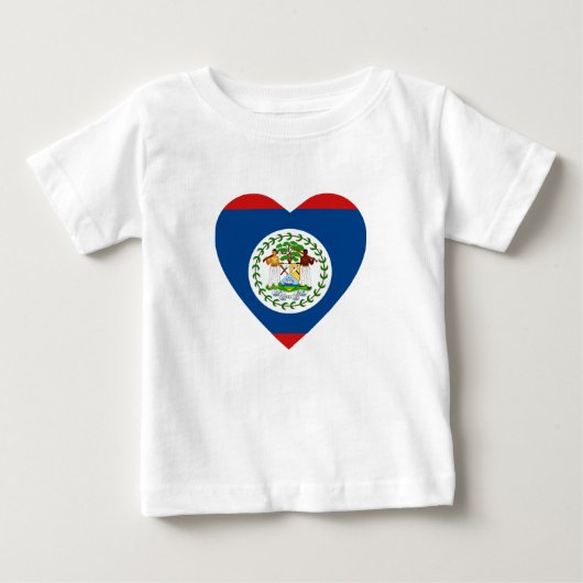 Belize Flag Herz T - Shirt (Vorderseite)