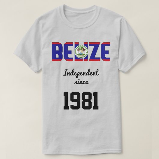 Belize Flag Independence Celebration T-Shirt (Design vorne)