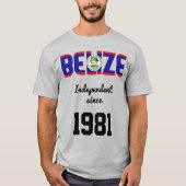 Belize Flag Independence Celebration T-Shirt (Vorderseite)