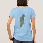 Belize Flag + Karte + Text T - Shirt (Rückseite)