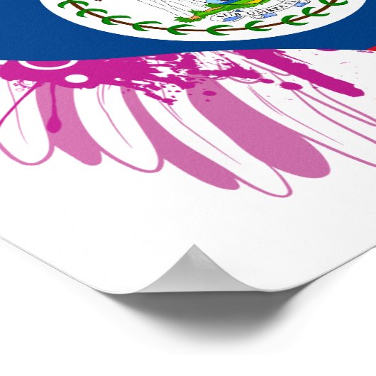 Belize Flag kaufen Poster (Ecke)