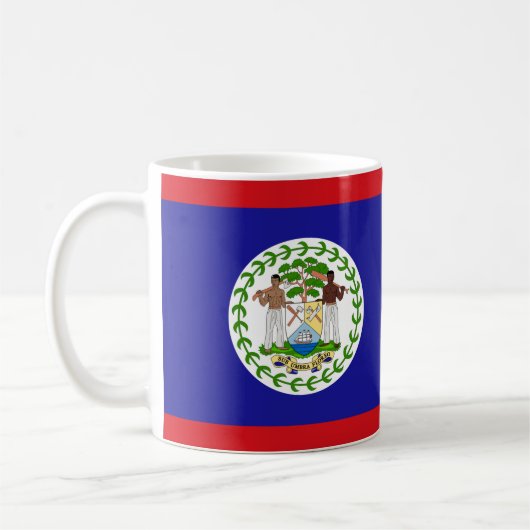 Belize Flag Keramik Tasse (Links)