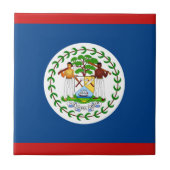 Belize Flag Keramik Tile Fliese (Vorderseite)