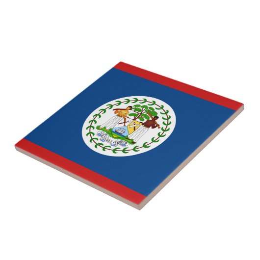 Belize Flag Keramik Tile Fliese (Seite)