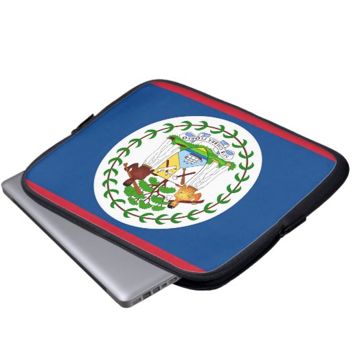 Belize Flag Laptop Sleeve (Vorne Knopf)
