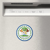 Belize Flag Magnet (In Situ (Geschirrspüler))