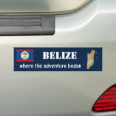 Belize Flag + Map Autoaufkleber (Auf Auto)