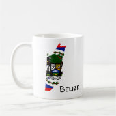 Belize Flag Map Kaffeetasse (Links)