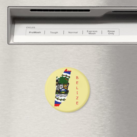 Belize Flag Map Magnet (In Situ (Geschirrspüler))