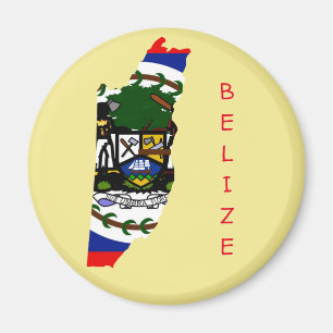 Belize Flag Map Magnet