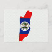 Belize Flag Map Vollgröße Postkarte (Vorderseite)