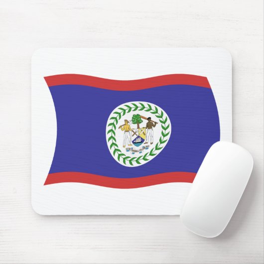 Belize Flag Mousepad (Mit Mouse)