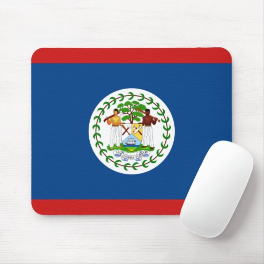 Belize Flag Mousepad (Mit Mouse)