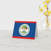 Belize Flag Notecard Karte (Gelbe Blume)