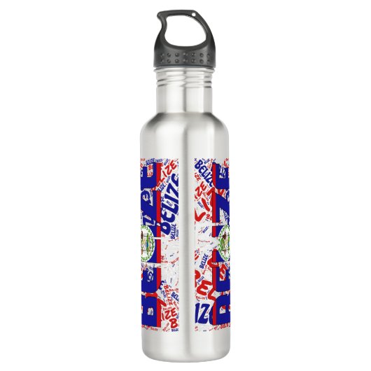 Belize Flag Patriotic Edelstahlflasche (Rückseite)