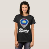 Belize Flag Pin  I Love Belize Travel T-Shirt (Vorne ganz)