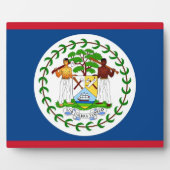 Belize Flag Plaque Fotoplatte (Vorderseite)
