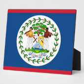 Belize Flag Plaque Fotoplatte (Seite)