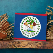 Belize Flag Plaque Fotoplatte (Seite)