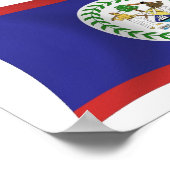 Belize Flag Poster Print (Ecke)