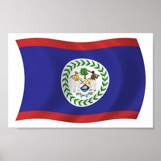 Belize Flag Poster Print (Vorne)