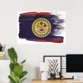 Belize Flag Posters Poster (Heimbüro)
