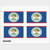 Belize Flag Rectangle Aufkleber (Blatt)