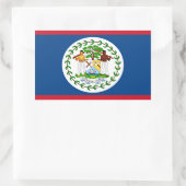 Belize Flag Rectangle Aufkleber (Tasche)