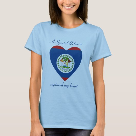 Belize Flag Sweetheart T - Shirt (Vorderseite)