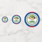 Belize Flag Table Confetti Konfetti (Rückseiten)