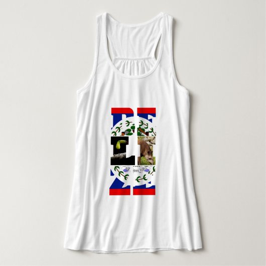 Belize Flag, Tapir & Toucan Bird T - Shirt (Design Vorderseite)