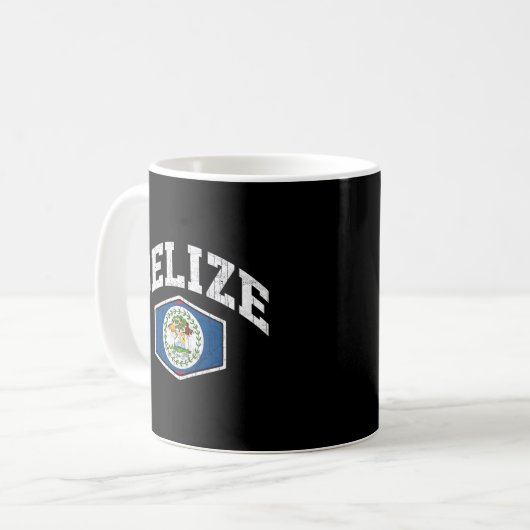 Belize Flag Throwback Kaffeetasse (Vorderseite Links)