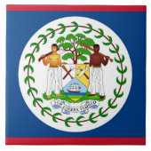 Belize Flag Tile Fliese (Vorderseite)