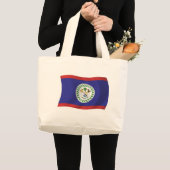 Belize Flag Totbeutel Jumbo Stoffbeutel (Vorderseite (Produkt))