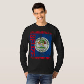 BELIZE Flag Vintag BEKÄMPFUNG T-Shirt (Vorne ganz)