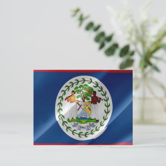 Belize - Flag Wave - Postkarte (Stehend Vorderseite)