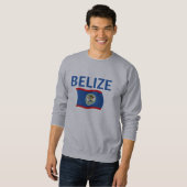 Belize-Flagge 1 (gewellt) Sweatshirt (Vorne ganz)