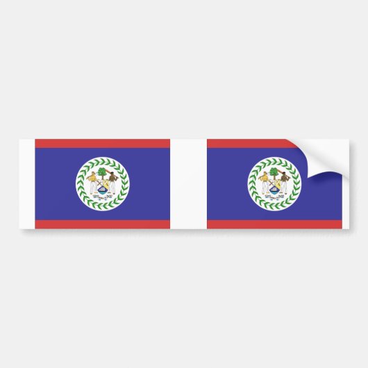 Belize-Flagge Autoaufkleber (Vorne)