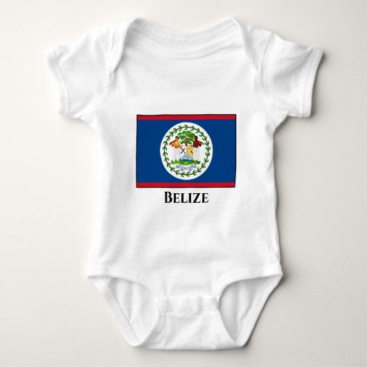 Belize-Flagge Baby Strampler (Vorderseite)